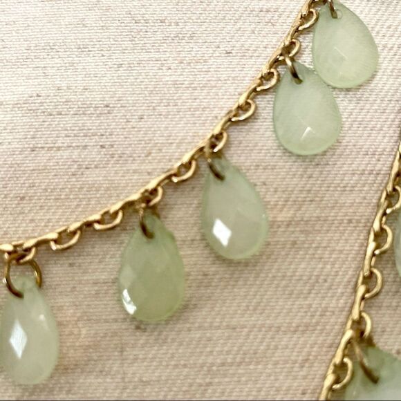 Gold tone 3 tier beaded necklace - Picture 7 of 12